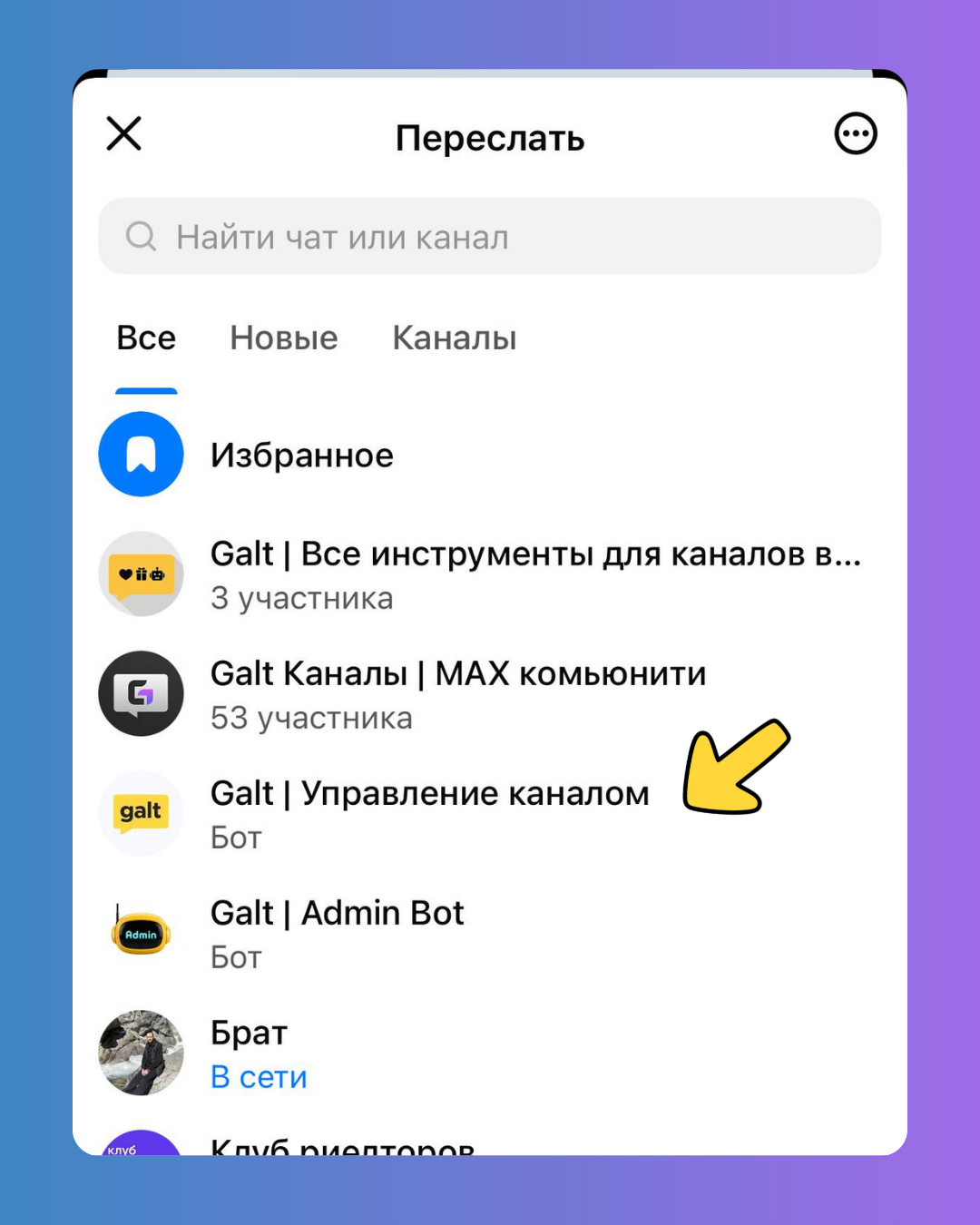 Установка через бота. Шаги — скриншот 2